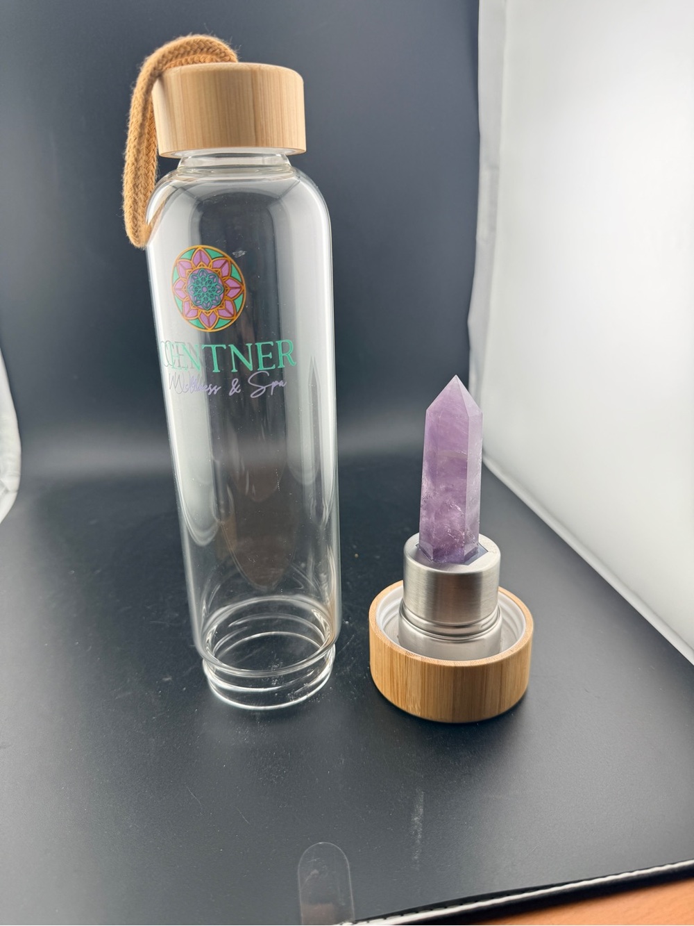 Amethyst Crystal Infused Water Bottle - Picture 2 of 4